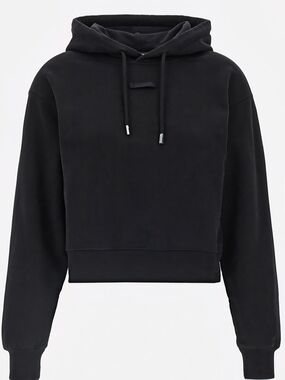 Jacquemus Oversized Black Cropped Hoodie XS